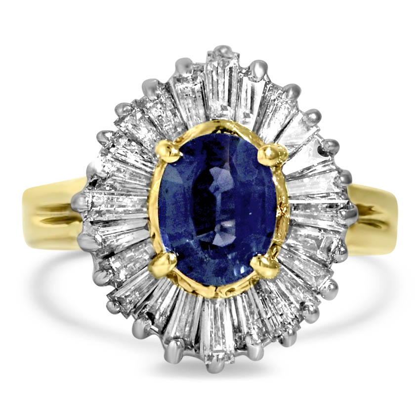 Retro Sapphire Cocktail Ring