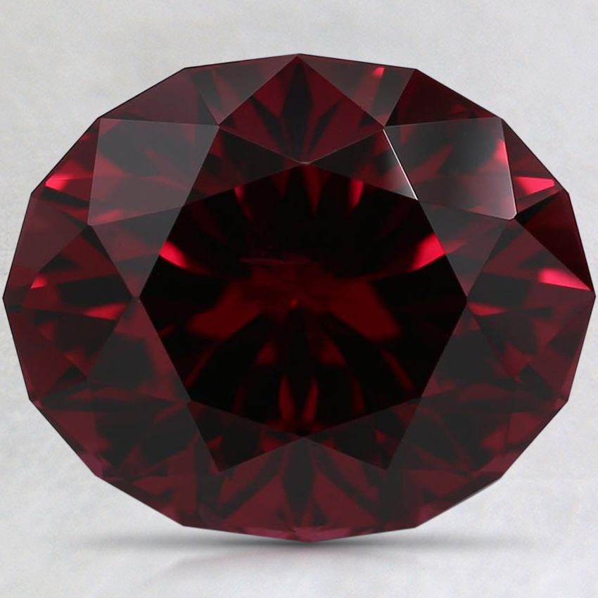 12.5x10.3mm Red Modified Oval Rhodolite Garnet
