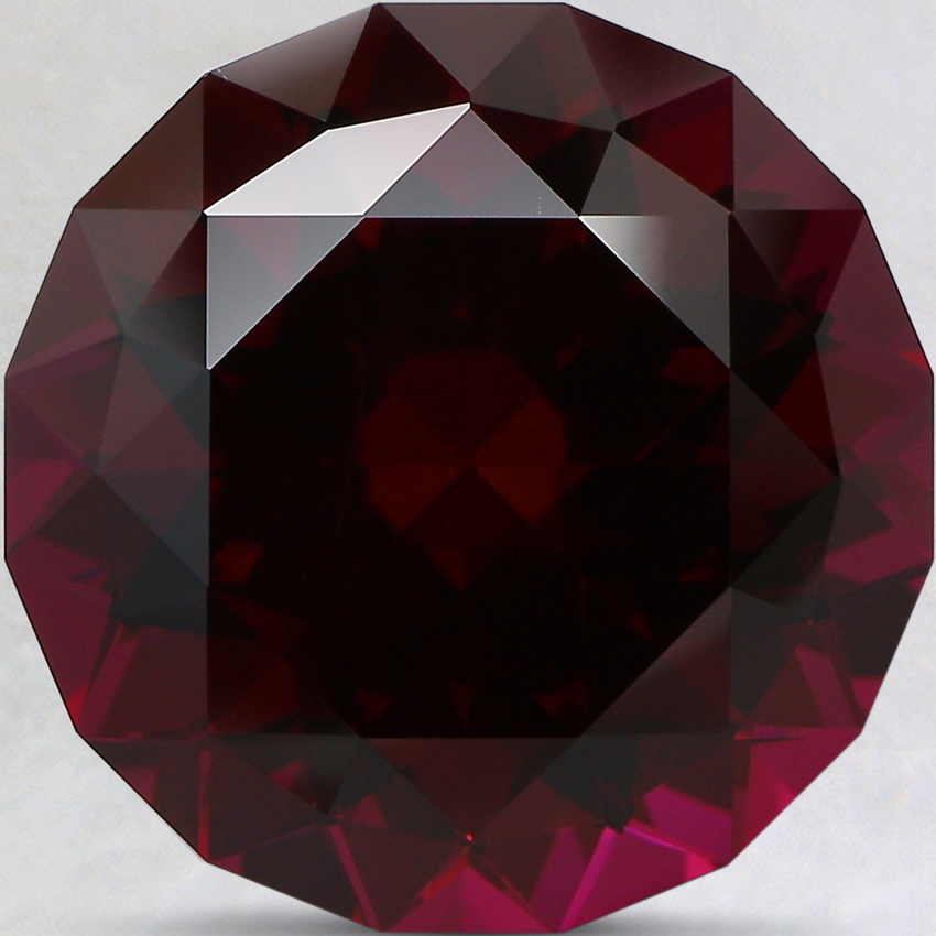 15.7x15.4mm Unheated Red Modified Round Rhodolite Garnet