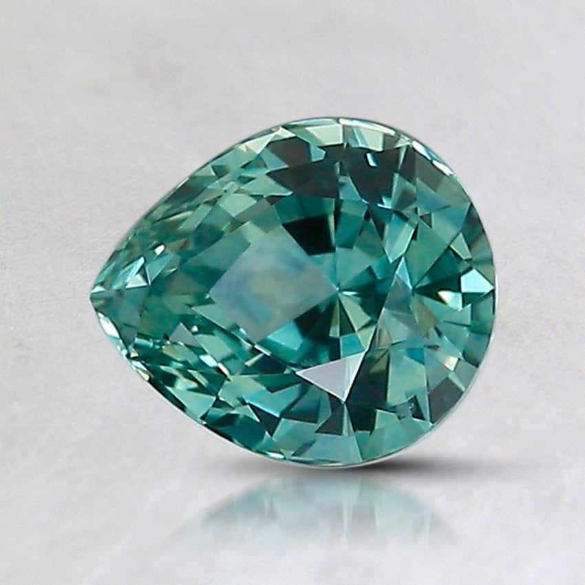 7.1x6.1mm Blue Pear Montana Sapphire