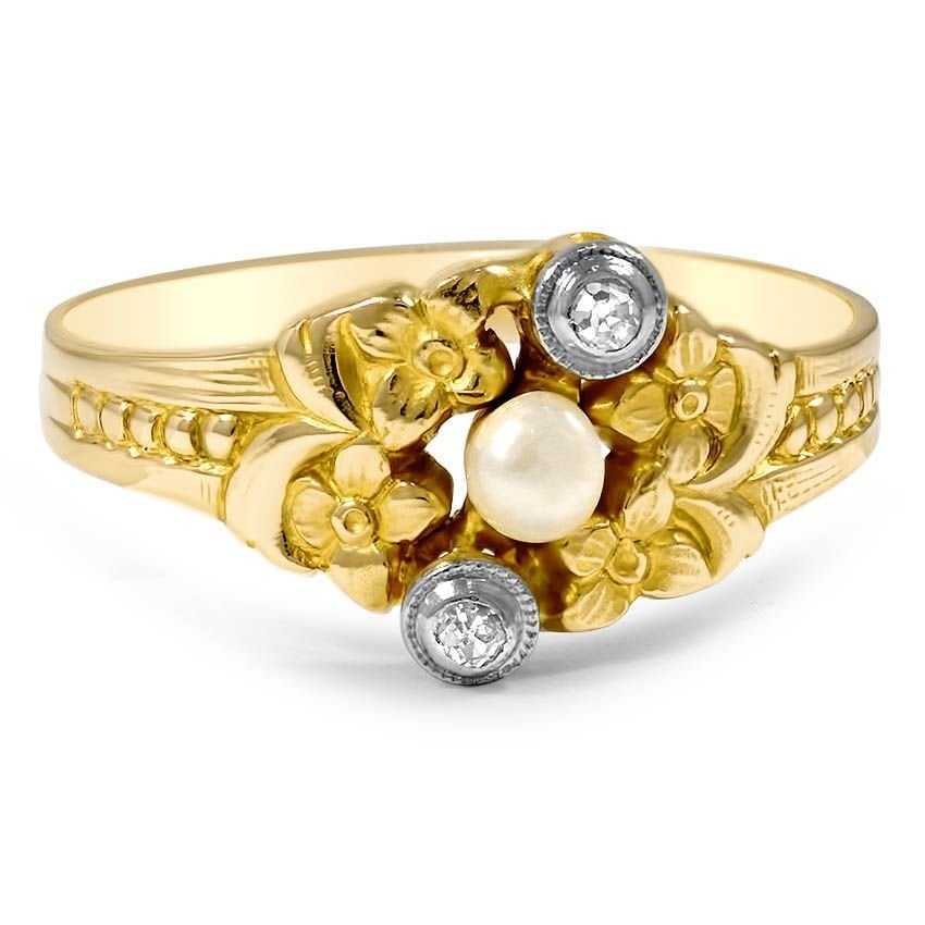 Art Nouveau Pearl Vintage Ring