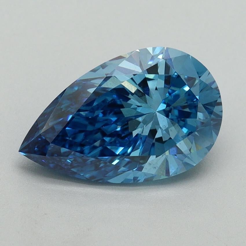 2.06 Ct. Fancy Vivid Blue Pear Lab Grown Diamond