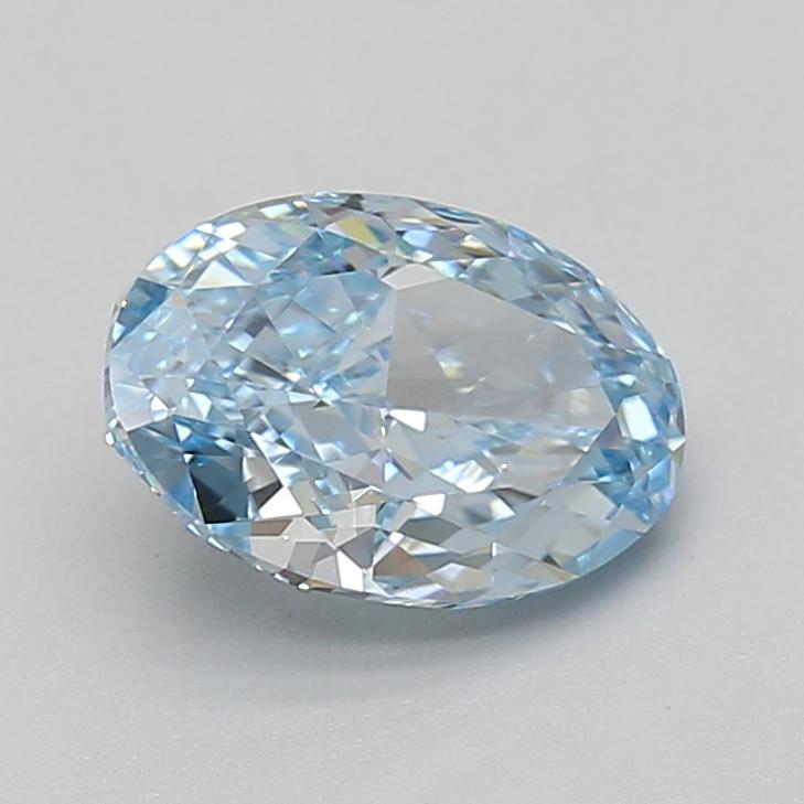 2.02 Ct. Fancy Vivid Blue Oval Lab Grown Diamond