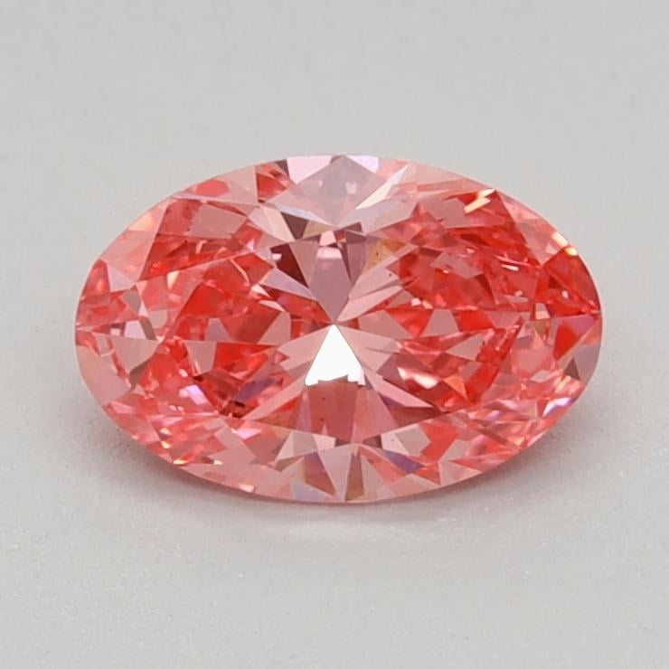 0.59 Ct. Fancy Vivid Pink Oval Lab Grown Diamond
