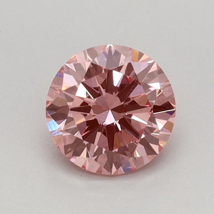 0.49 Ct. Fancy Vivid Pink Round Lab Grown Diamond