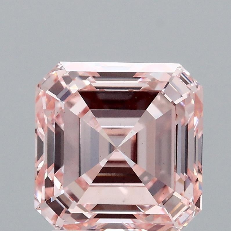 3.15 Ct. Fancy Intense Pink Asscher Lab Grown Diamond
