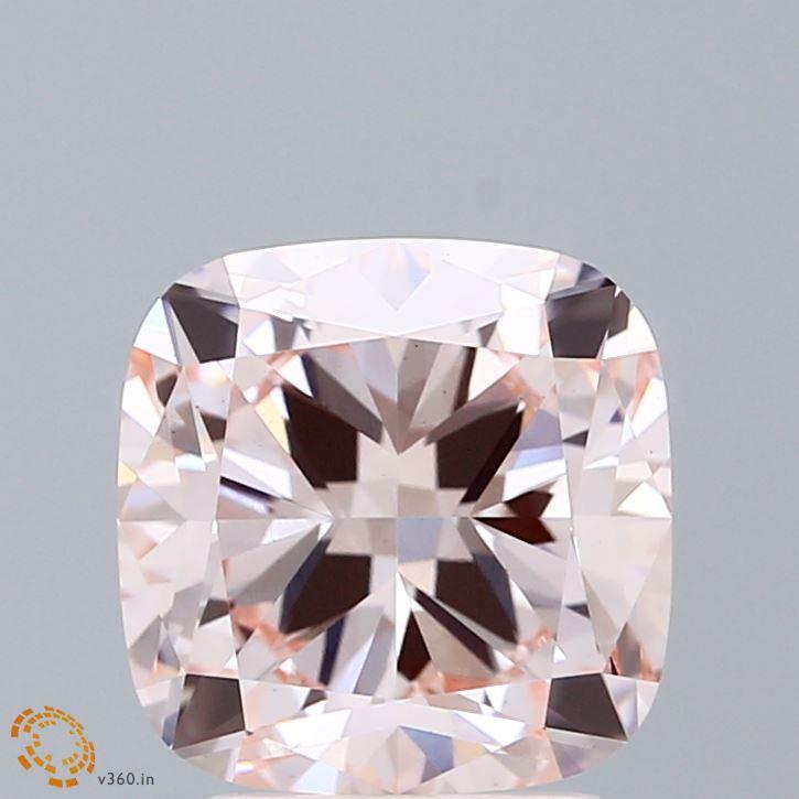 3.14 Ct. Fancy Pink Cushion Lab Grown Diamond