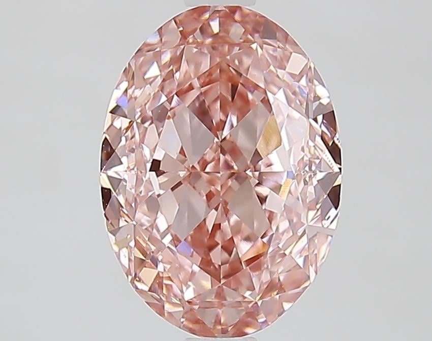 2.82 Ct. Fancy Vivid Pink Oval Lab Grown Diamond
