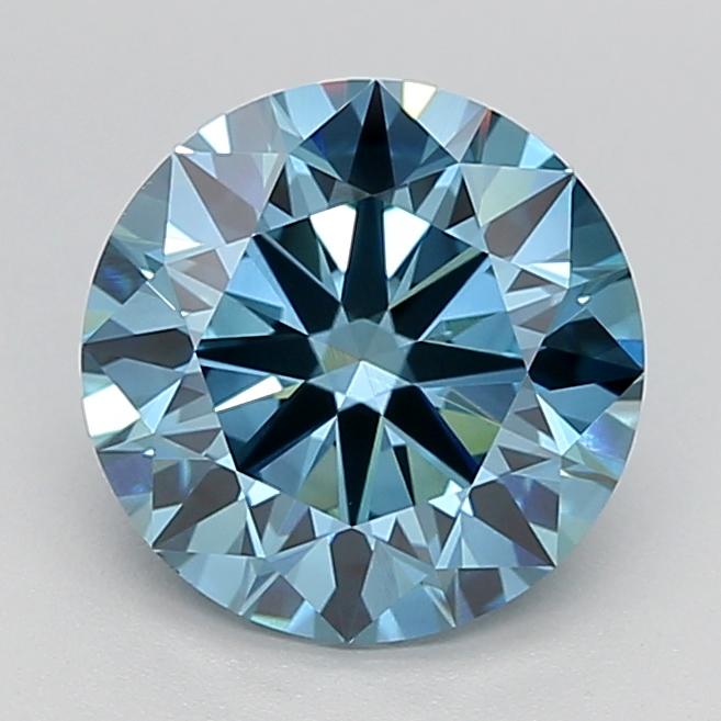 2.04 Ct. Fancy Vivid  Blue Round Lab Grown Diamond