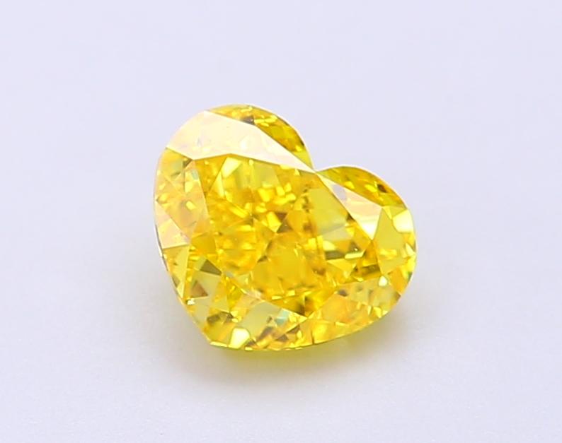 1.08 Ct. Fancy Vivid Yellow Heart Lab Grown Diamond