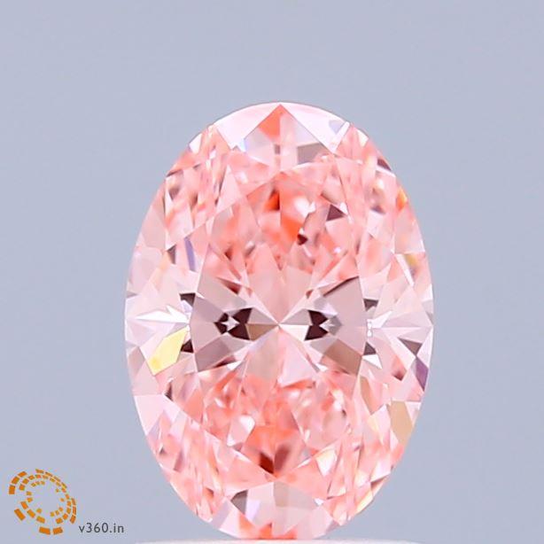 1.07 Ct. Fancy Vivid Pink Oval Lab Grown Diamond