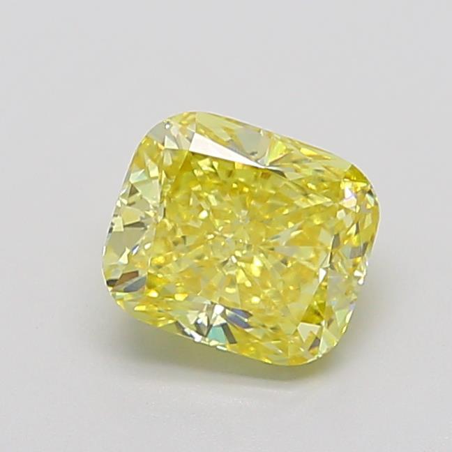 2.19 Ct. Fancy Intense Yellow Cushion Lab Grown Diamond