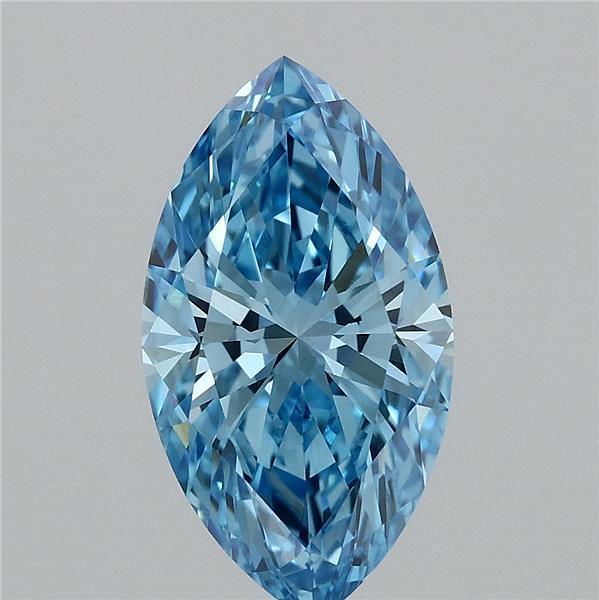 2.29 Ct. Fancy Vivid Blue Marquise Lab Grown Diamond