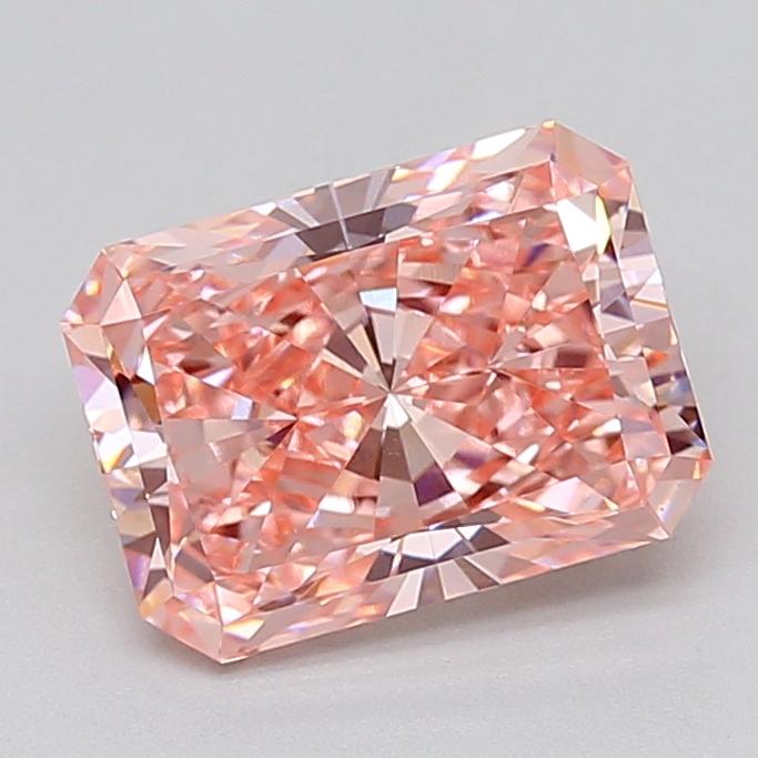 3.07 Ct. Fancy Vivid  Pink Radiant Lab Grown Diamond
