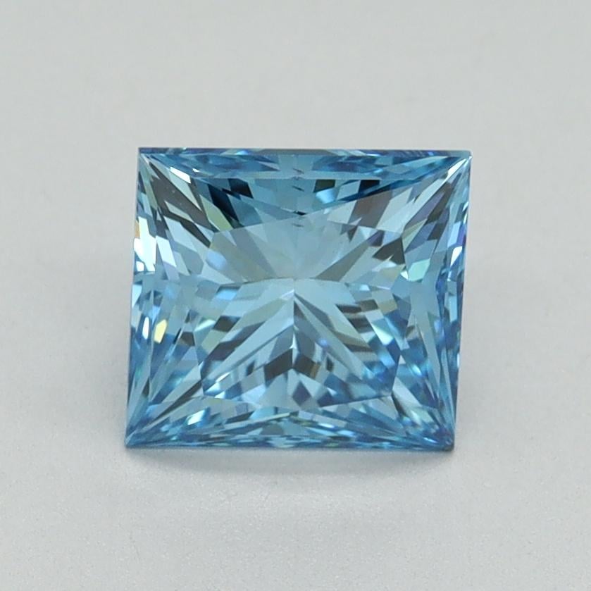 1.51 Ct. Fancy Vivid Blue Princess Lab Grown Diamond
