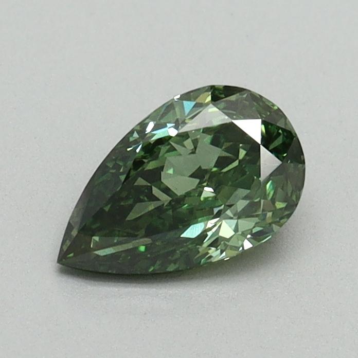 0.57 Ct. Fancy Vivid Green Pear Lab Grown Diamond