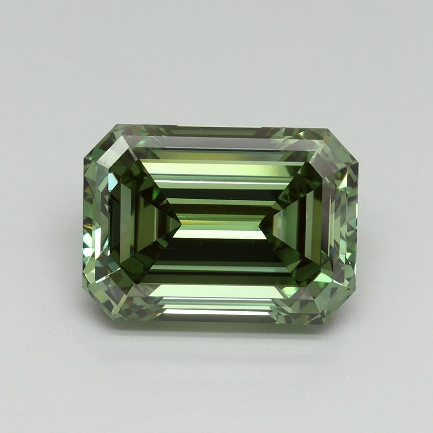 6.08 Ct. Fancy Vivid Pacific Green Emerald Lab Grown Diamond