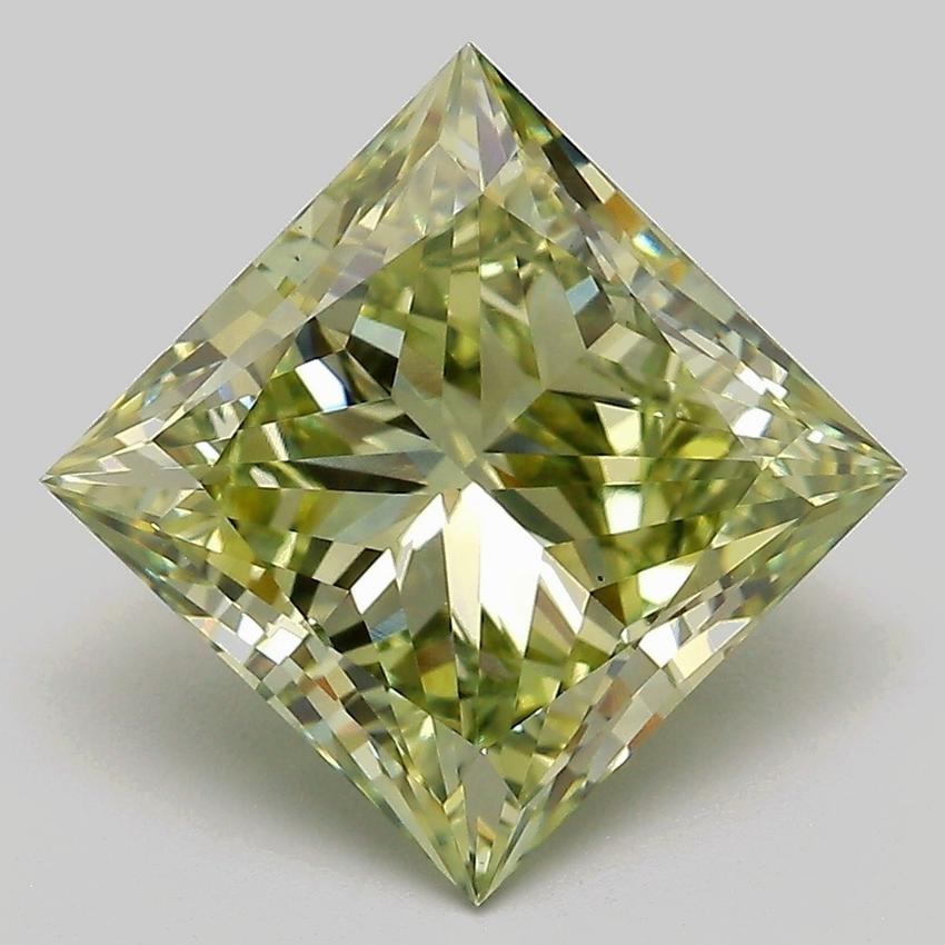 5.02 Ct. Fancy Vivid  Green Princess Lab Grown Diamond