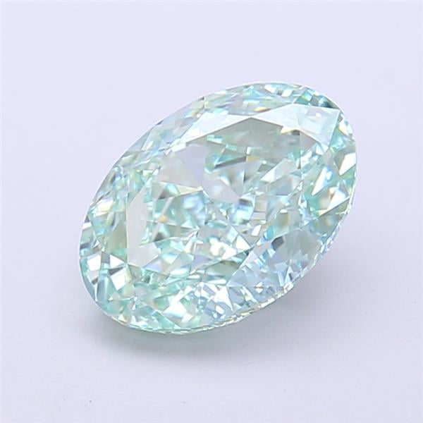2.08 Ct. Fancy Vivid  Green Oval Lab Grown Diamond