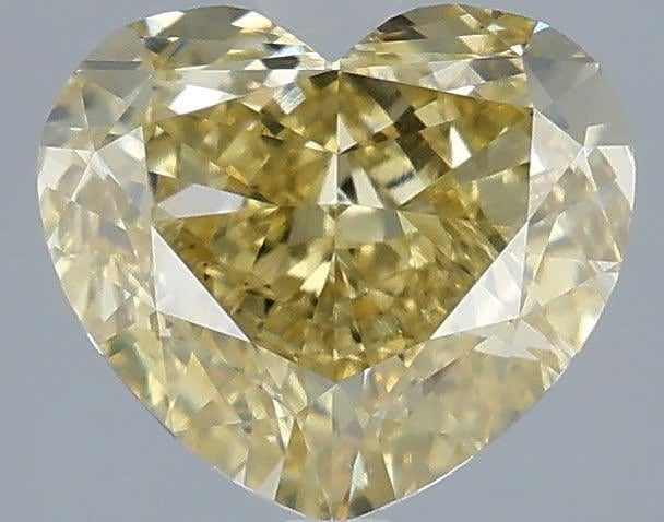 2.58 Ct. Fancy Intense Yellow Heart Lab Grown Diamond