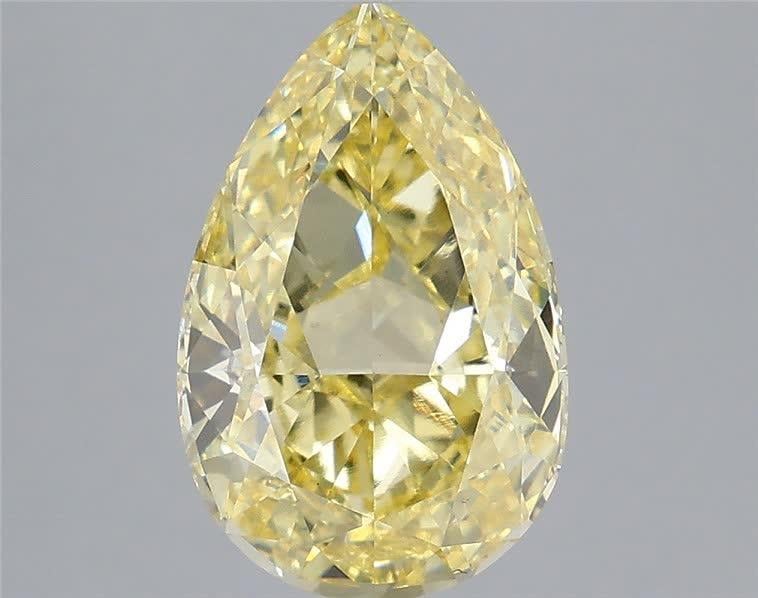 3.59 Ct. Fancy Intense Yellow Pear Lab Grown Diamond