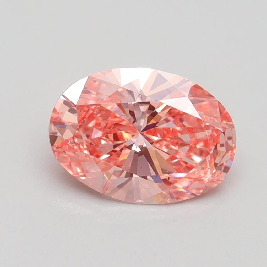 1.21 Ct. Fancy Intense Pink Oval Lab Grown Diamond