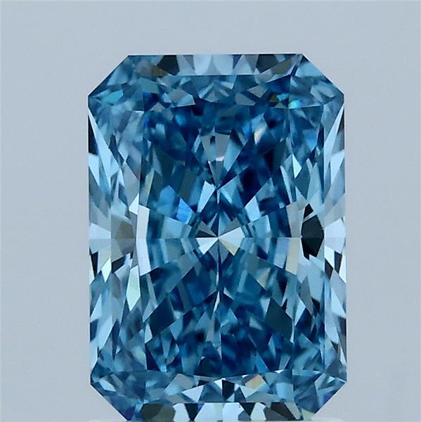 1.61 Ct. Fancy Vivid Blue Radiant Lab Grown Diamond