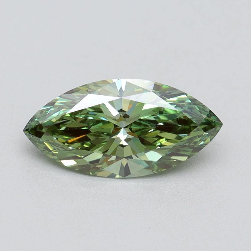 1.02 Ct. Fancy Vivid Green Marquise Lab Grown Diamond