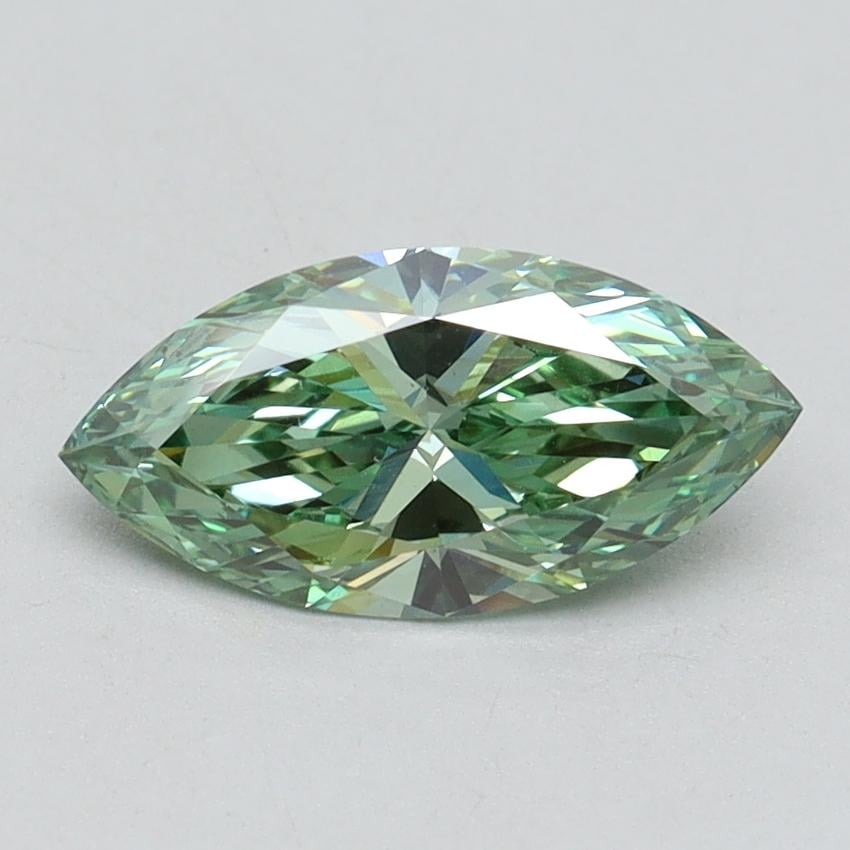 1.02 Ct. Fancy Vivid Green Marquise Lab Grown Diamond
