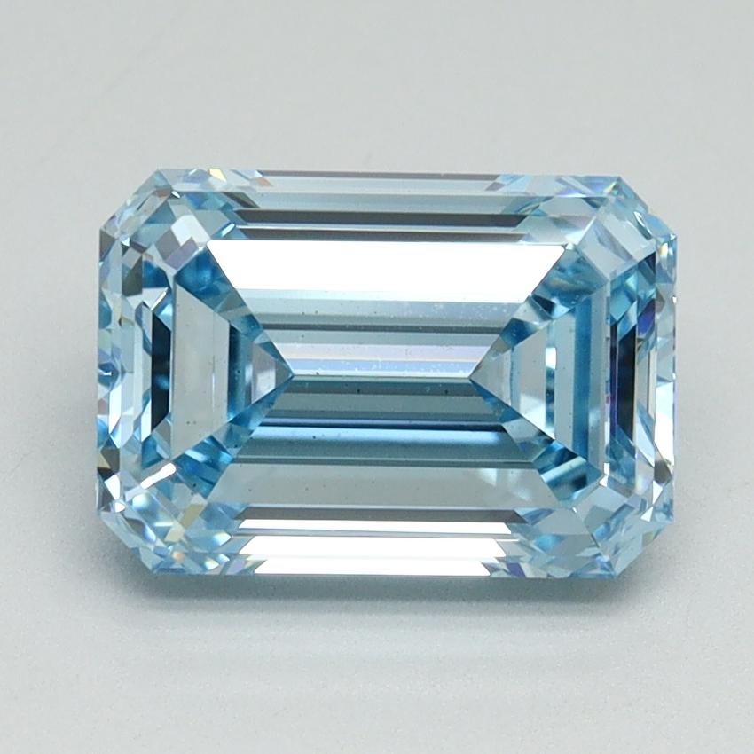 2.43 Ct. Fancy Intense Blue Emerald Lab Grown Diamond