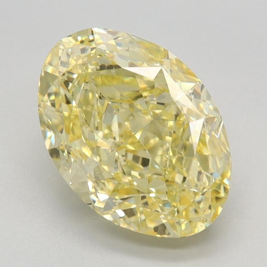 2.71 Ct. Fancy Vivid Yellow Oval Lab Grown Diamond