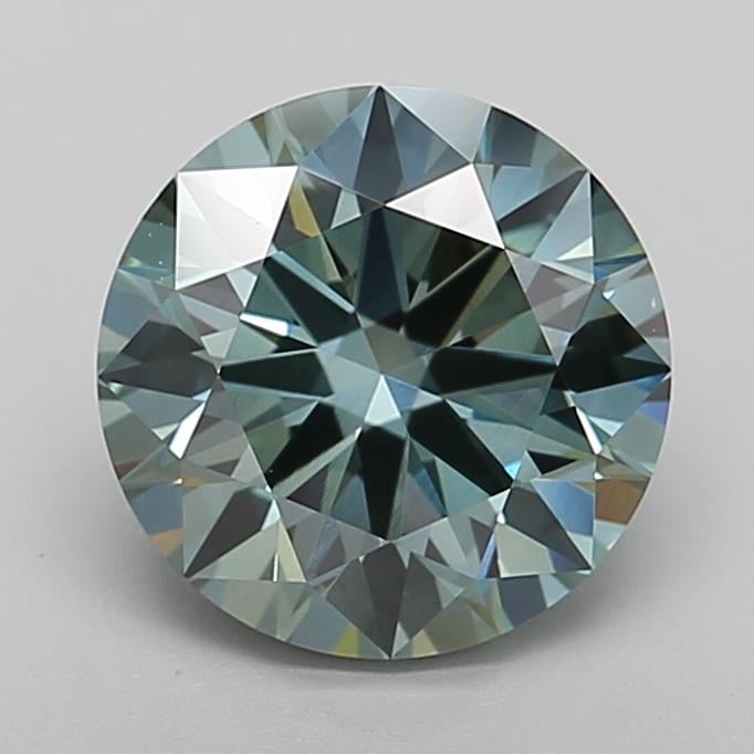 3.27 Ct. Fancy Vivid Green Round Lab Grown Diamond