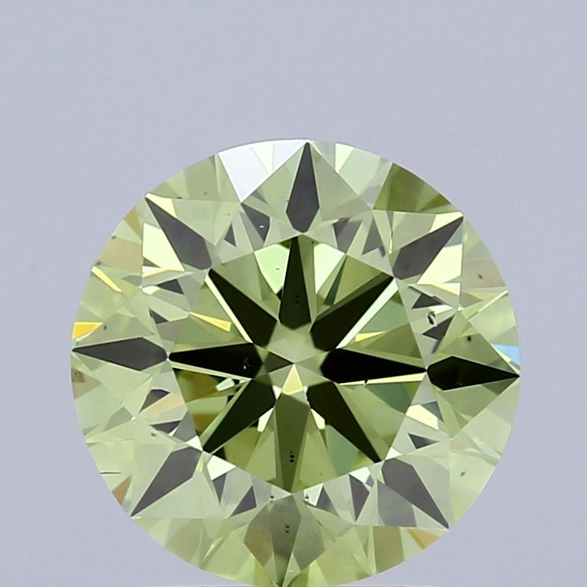 2.00 Ct. Fancy Vivid Green Round Lab Grown Diamond
