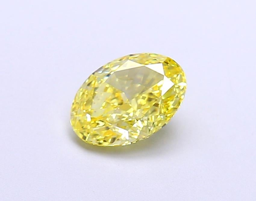 1.09 Ct. Fancy Vivid Yellow Oval Lab Grown Diamond
