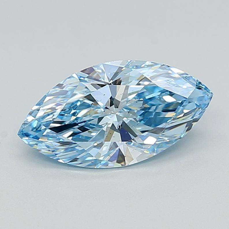 2.00 Ct. Fancy Vivid  Blue Marquise Lab Grown Diamond