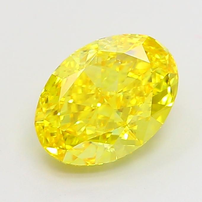 2.01 Ct. Fancy Vivid  Yellow Oval Lab Grown Diamond