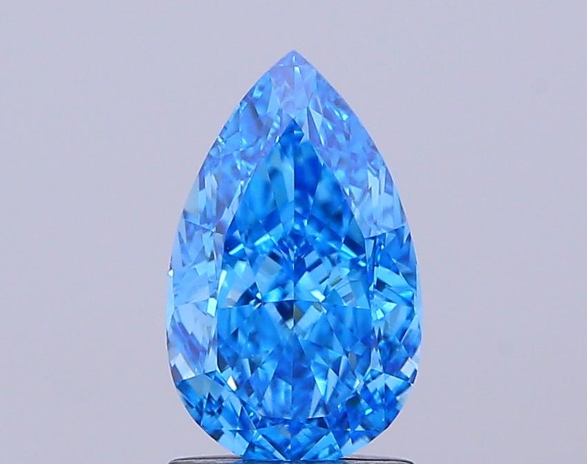 1.68 Ct. Fancy Vivid Blue Pear Lab Grown Diamond