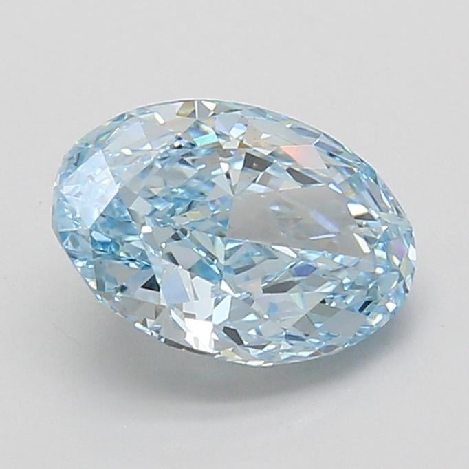 2.02 Ct. Fancy Vivid Blue Oval Lab Grown Diamond