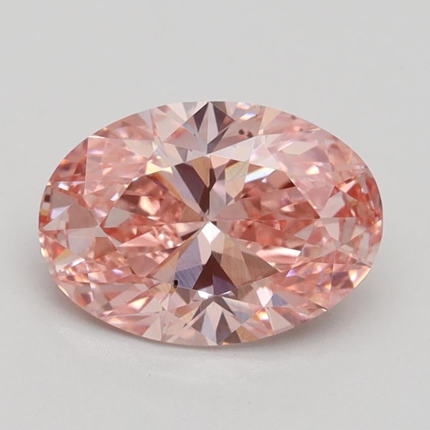 1.71 Ct. Fancy Intense Pink Oval Lab Grown Diamond