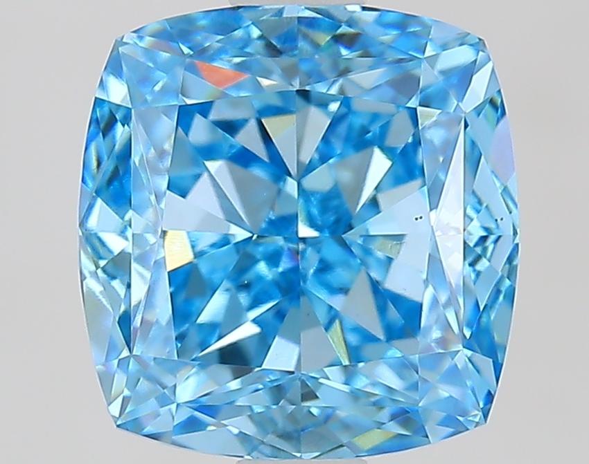 2.09 Ct. Fancy Vivid Blue Cushion Lab Grown Diamond