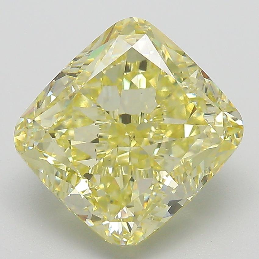 5.04 Ct. Fancy  Yellow Cushion Lab Grown Diamond