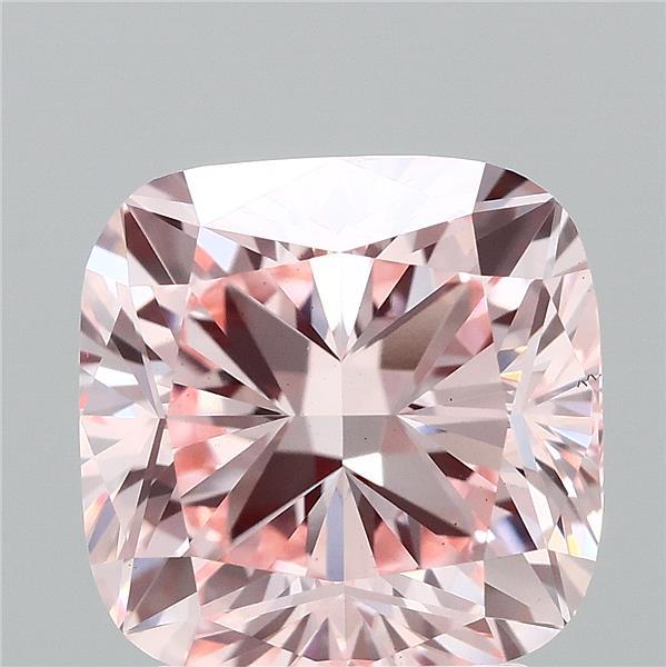2.68 Ct. Fancy Vivid Pink Cushion Lab Grown Diamond
