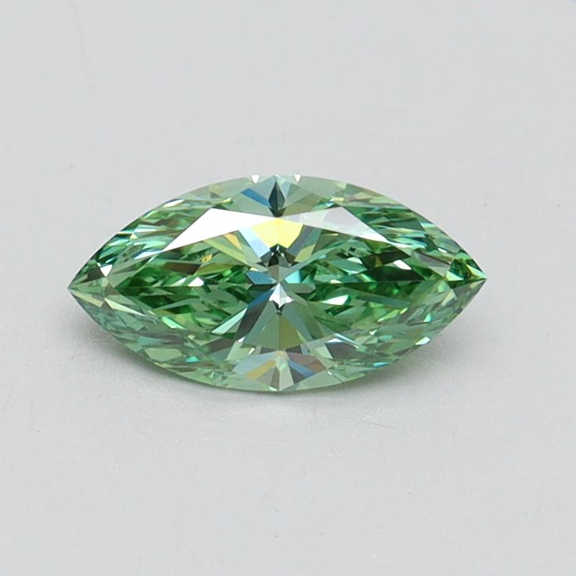 0.57 Ct. Fancy Vivid Green Marquise Lab Grown Diamond