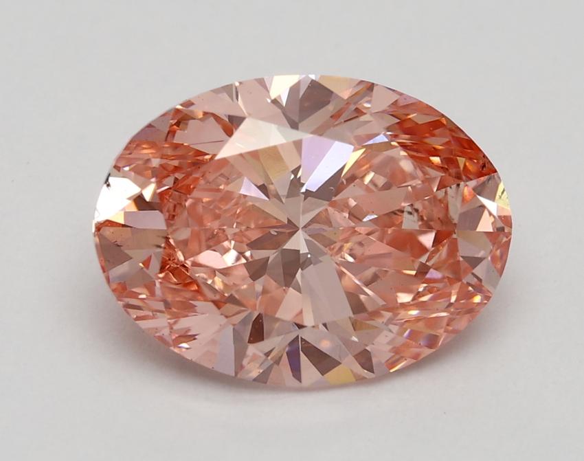 2.51 Ct. Fancy Vivid Pink Oval Lab Grown Diamond