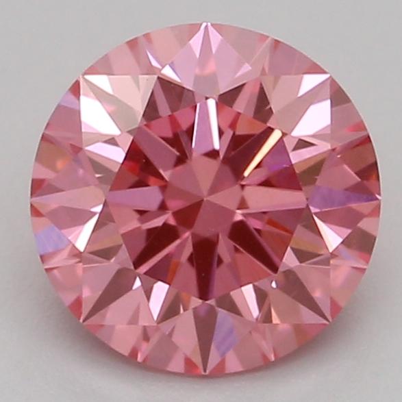 0.77 Ct. Fancy Vivid Pink Round Lab Grown Diamond