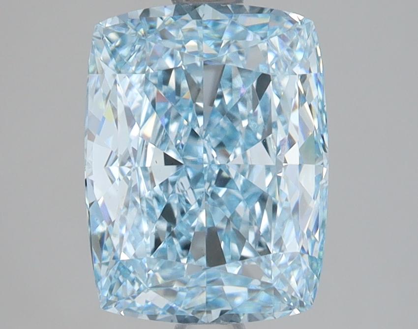 3.09 Ct. Fancy Intense Blue Cushion Lab Grown Diamond