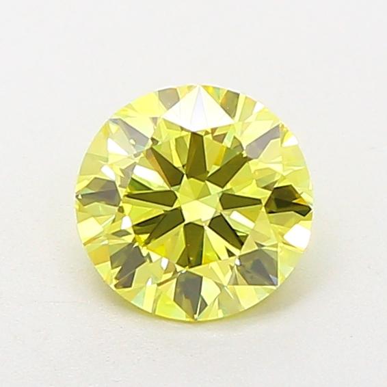 1.02 Ct. Fancy Vivid Yellow Round Lab Grown Diamond