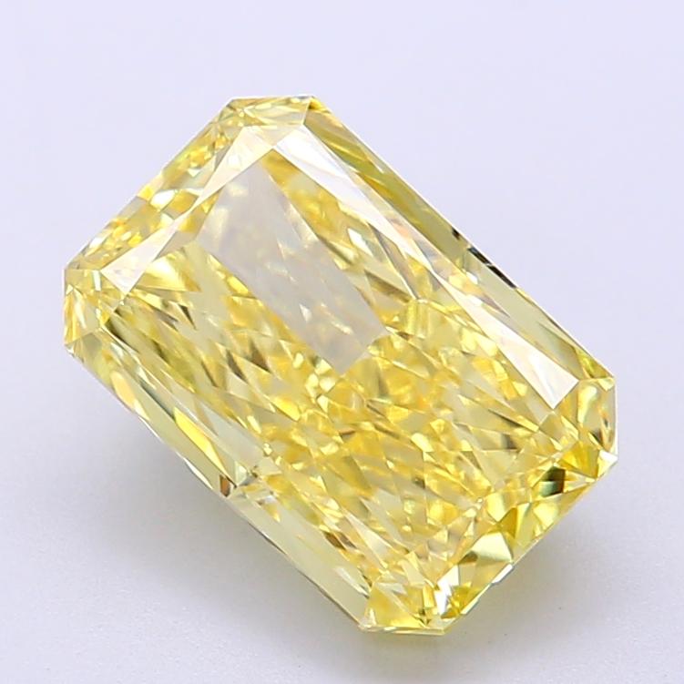 3.01 Ct. Fancy Vivid  Yellow Radiant Lab Grown Diamond