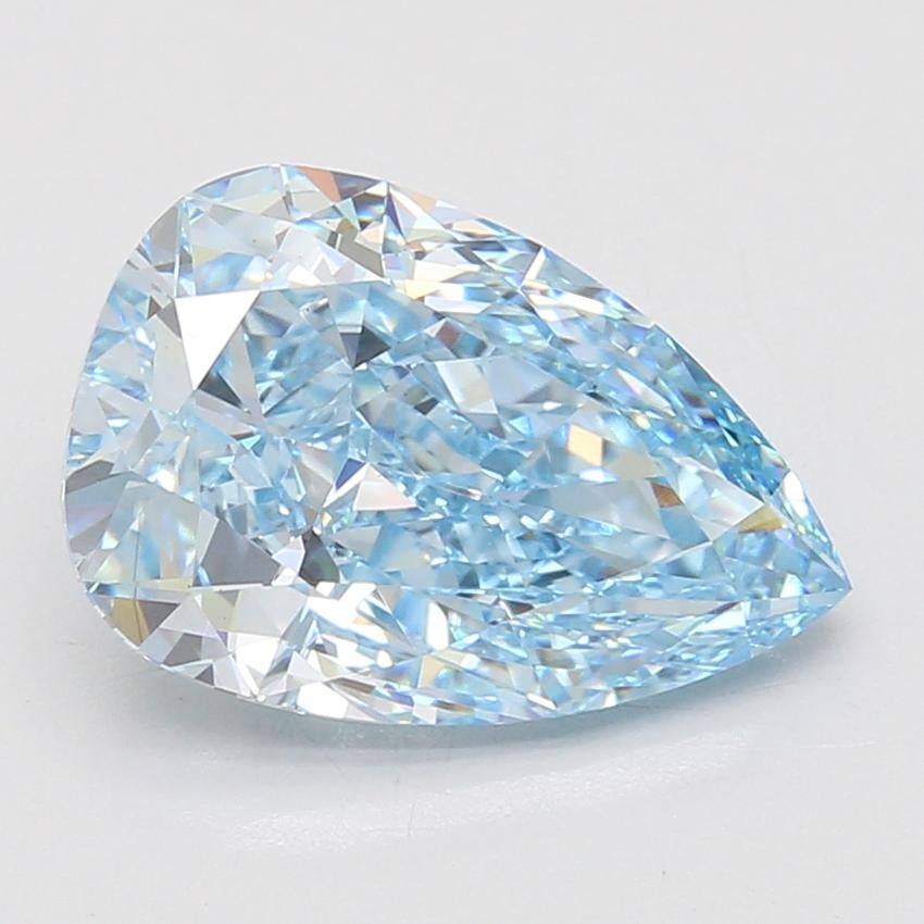 5.10 Ct. Fancy Vivid Blue Pear Lab Grown Diamond