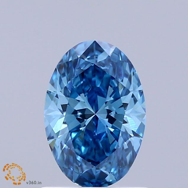 1.03 Ct. Fancy Vivid Blue Oval Lab Grown Diamond